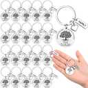Sureio 30 Pcs Family Reunion Gifts Family Tree Keychain with Heart and Charm Favors, 5 Styles