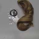 FELENDY 16" Ponytail Extension Long Curly Wavy Ponytails Clip in Claw Hair Extension Pony Tails Natural Looking Synthetic Hairpiece for Women Light Brown mix Ash Blonde