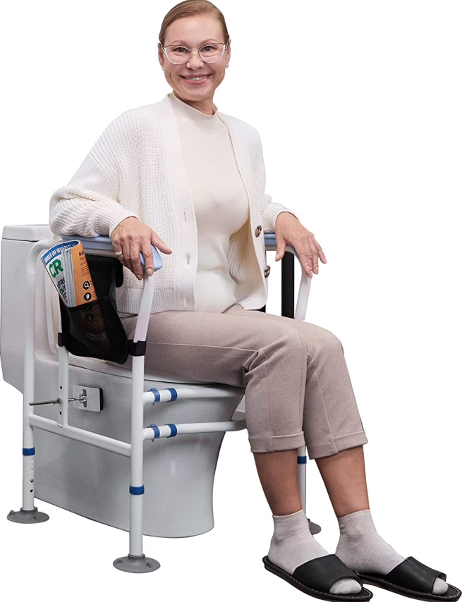 Elenker QC-F45 Height-Adjustable Toilet Safety Non-Slip Rails