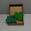 St. Patrick's Day Decorations Clover Lucky Table Sign - 3pcs Wooden Shamrock Letter Table Centerpiece Green Freestanding Home Office Tabletop Decor for Irish-Themed Party