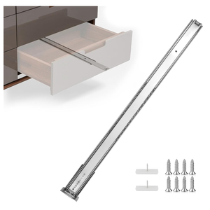 homdiy 24 Inch Heavy Duty Center Mount Drawer Slides Track (1 Pcs)