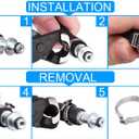 Single Ear Clamps Assortment Kit, StepLess Clamps, Pex Pinch Ring Clamp for Securing Pipe Hoses and Automotive Use 304 Stainless Steel 3/8"-1" (7.8mm-25.6mm) 120Pcs/8Sizes