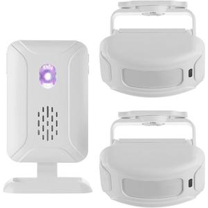 Meichoon Motion Sensor Alarm Wireless Detector Home Security Alert System Doorbell for Front Door Indoor Room Entry Driveway Mailbox with 2 Sensor and 1 Receiver