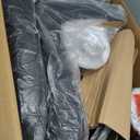 DUMOS Bar Stools Set of 2, Armless Adjustable Swivel Barstools, PU Leather Hydraulic Kitchen Counter Height Bar Stools, Thickened Seat Cushion Square Island Barstools with Back, Inky