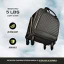 Kenneth Cole REACTION Chelsea Chevron Quilted Luggage, Black, Underseater, 17-Inch Carry On