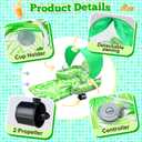 ShinyRelief Motorized Pool Float for Adults with Canopy, Inflatable Pool Lounger with Dual Motors, Cup Holders, Foot Pump, Raft Holds up to 220lb, Electric Floaty for Lake Summer Water(Green)