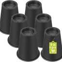 6 Pack Furniture Risers 6 Inch, Bed Risers Heavy Duty for Table Desk Couch Chair Sofa Cabinet Bed Frame Dorm, Round Table Leg Risers Lift Height 6", Black