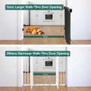 Babelio Baby Gate for Stairs, Kitchen & Doorways, No Bottom Bar| One-Handed Operation| Auto-Close| Hardware Mount (Drill Needed) Safety Dog/Pet Gate (Black - B17, 26-43" W, 28" H)