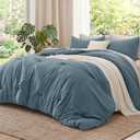 Bedsure Oversized King Comforter Set, Slate Blue Soft Prewashed Bedding for All Seasons, 3 Pieces GentleSoft Bed Set, 1 Lightweight Comforter (120"x98") and 2 Pillowcases (20"x36")