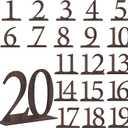 FYSUIMU 20Pcs Wedding Table Numbers 1-20 Rustic Wooden Table Numbers with Stands Wood Place Card Number Sign Display Markers for Wedding Reception Centerpiece Event Catering Party Supplies