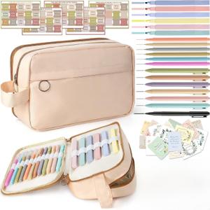 Duchong Bible Study Supplies, Bible Journaling Kit with No Bleed Bibles Highlighters and Pens, Storage Bag, Tabs, Sticky Notes, Ideal Christian Bible Gifts for Women
