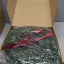 4 Pcs Small Christmas Norfolk Wreaths Evergreen 12.6 Inch Christmas Kitchen Cabinet Mini Wreaths Real Touch with Bow and Burgundy Ribbon for Xmas Front Door Window Home Table Pillar Decor