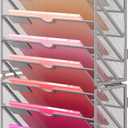 Lavatino 10-Tier Hanging Wall File Folders Organizer - Silver Metal Mesh Paper Magazine Document Mail Holder File Organizer for Office School Home Wall Mount or Desk Supplies Organization