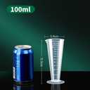 2 x ML Graduated Measuring Cup, 100mL Round Base Cone Shape Graduated Beaker, 52 x 125mm/2" x 4.9"