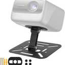 Projector Foldable Stand, Desktop Projector Mount, Mini Ceiling Wall Projectors Mount Stand Compatible with QKK, DR.J, DBPOWER, Anker, AAXA, Jinhoo, PVO, TMY, and Other (Black)