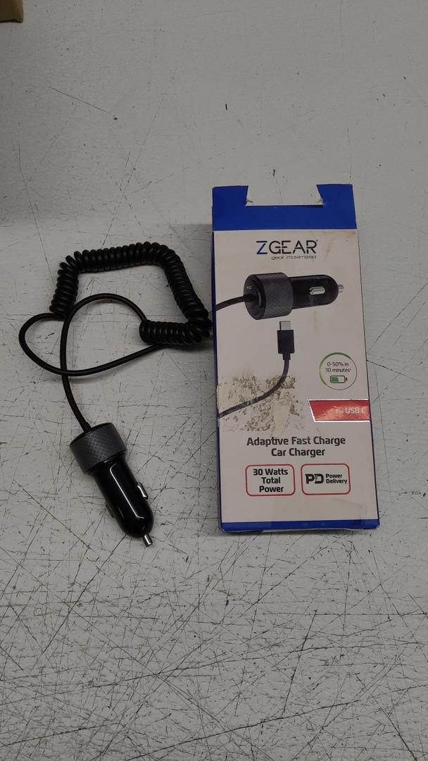 ZGEAR 2.4 AMP Car Charger Type C QCK CHRG And ZGEAR 3 Foot Flat Magnetic Sync & Charge Cable USB-C.
