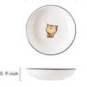 FUYU 6pcs Cute Cat Multipurpose Ceramic Sauce Dish Seasoning Dishes Sushi Dipping Bowl Appetizer Plates