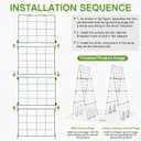 Chumia 2 Pack 48" x 16" Thickened Cucumber Trellis for Raised Bed Garden, Foldable A Frame Metal Garden Trellis for Climbing Plants Outdoor Plant Support for Vegetables Fruit, Green