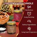 Christmas Candle Set,4Pack Scented Candles Holiday Candle Gifts,Soy Wax Candles Home Christmas Decoration, Xmas Gift Candle for Women and Men - Scents of Christmas EVE Gifts