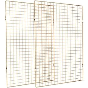 Cooling Rack for Baking, 4-Pack 16x10 Inches Baking Rack, Thick Wire Cookie Rack for Cooking, Roasting, Grilling, Drying, Oven Safe, Fits Half Sheet Pan, Gold