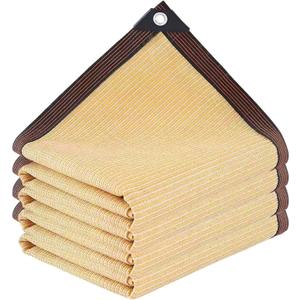 Shade Cloth - Pergola Sun Shade 90% Outdoor Shade Fabric with Grommets for Pergola Cover Patio Gazebo Deck Garden Porch Wheat(6 * 12FT)