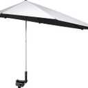 G4Free UPF 50+ Height Adjustable Chair Umbrella with Universal Clamp for Beach Chair, Golf Cart, Wheelchair, Stroller, Bleacher, Patio (Black)
