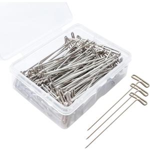 T-Pins, 50 Pack 2 Inch - T-Pins for Knitting, Wigs, Sewing & Office Wall