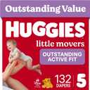 Huggies Little Movers Diapers Size 5, 132 Count (2 Packs of 66)