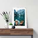 Hongkee 13x19 Picture Frame Set of 4, 13x19 Distressed White Wood,Mat 11x17, 13X19 in