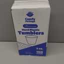 SETUP Clear Hard Plastic Cups/Tumblers [5 oz. Squat - 100 Count] Small Disposable Party Cocktail Glasses