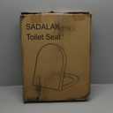 SADALAK Soft Close Quick Release Toilet Seat Elongated- Heavy Duty Adjustable Stainless Hinges, D/U Shape Toilet Seats Cover for Easy Cleaning & Simple Top Fixing - White Toilet Lid