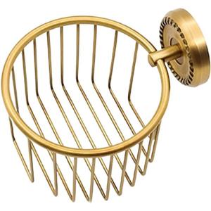 Toilet Paper Holder Vintage Bathroom Organizers and Storage Brass Toilet Paper Holder Wall Mount Tissue Holder for Bathroom Kitchen Washroom RV Gold