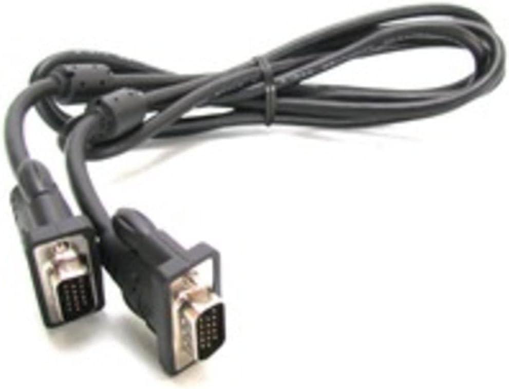 GE SVGA Cable, Video, 6 Foot Cable, VGA, Male to Male Connectors, Use for Projectors, Monitors, HDTVs, Computer, Graphics Card, Black, 33592