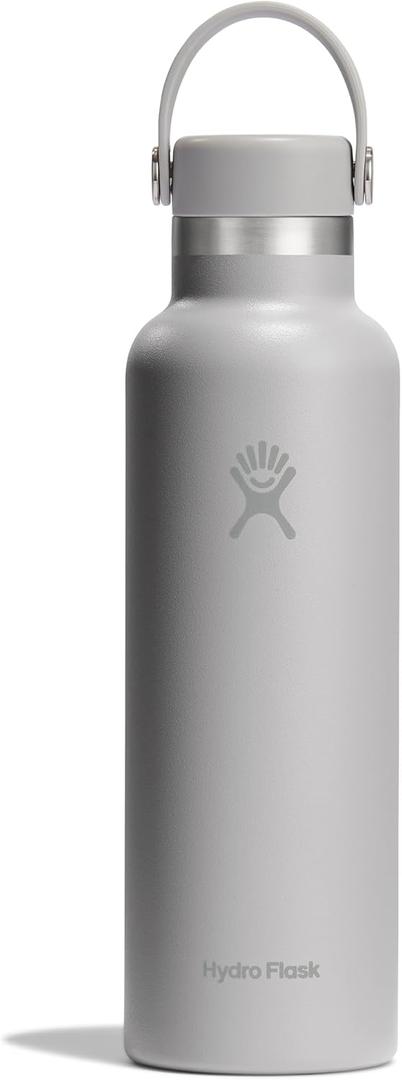 Hydro Flask Water Bottle - Insulated Stainless Steel - Non Spill, Leakproof in 21 Oz Birch Gray