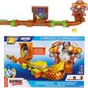 Sonic The Hedgehog Go Go Racers Deluxe Playset with Diecast Super Sonic Figure, Combine with The Sonic Adventure Playset