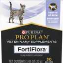 Purina Pro Plan Veterinary Supplements FortiFlora Daily Probiotics for Cats for Digestive Gut Health and Diarrhea - 30 ct. Box