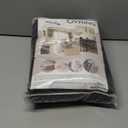 100% Blackout Linen Textured Curtains 108 Inch Length 2 Panels Set for Living Room, Bedroom, Light Weight Curtains with Grommets Top, Full Blackout Curtains Privacy Protection, Black, 52" W x 108" L