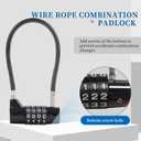 Combination Lock Cable Lock with 4 Digits Cabinet Lock with 3.5" Cable Length Twist 3.5" Length Durable Cable Ideal for lockers, Gym, Toolbox, Case Small Size (3.5")