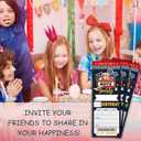 Movie Tickets Birthday Party Invitations, 20 Pcs Movie Night Invitations with Envelopes, Double-Sided Design Fill In Invite for Boy Girl, Theme Birthday Party Decorations-C02