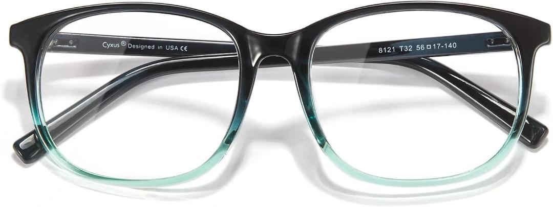 Cyxus Blue Light Blocking Glasses Women Men Computer Gaming Square Glasses UV400 Protection Anti Eyestrain (06-gradient Blue 8121)