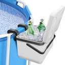 Pool Cooler for Above-Ground Pools - 13L Insulated Hard Cooler with 72-Hour Ice Retention, UV-Resistant Design, Portable Pool Accessories for Beach, Camping, Poolside & Outdoor Use