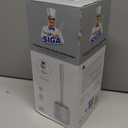 MR.SIGA Toilet Bowl Brush and Holder, Premium Quality, with Solid Handle and Durable Bristles for Bathroom Cleaning, White, 1 Pack (One Size)