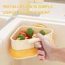 LLQ 2PACK Sink Strainer Basket,2025 New Upgraded Suction Cup Press Sink Drainer Basket,Automatic Dumping Sink Strainer Basket,Faucet Sponge Storage Rack (Yellow + Green)