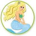 Mermaid and Mermaid Tail Colorful Pastel Paper Shaped Craft Sheets - 24 Count