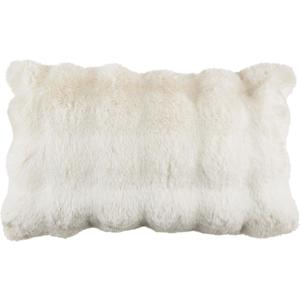 SARO LIFESTYLE Plush Faux Fur Throw Pillow Cover – Ultra-Soft Textured Accent for Sofa, Bed & Cozy Layered Styling, 12"x20"