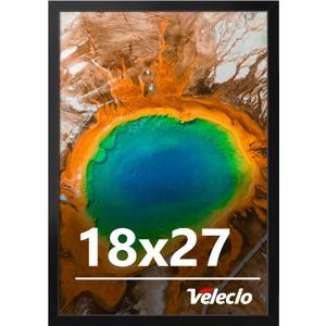18x27 Picture Frame for Wall Display, 18x27 Black Picture Frame with Shatter Resistant Plexiglass, Stable and Sturdy 18 x 27 Poster Frame for Wall Display, Handpicked Gift Collection, 1 Pack