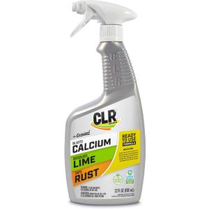 CLR Brands Calcium, Lime & Rust Remover, Blasts Calcium, Dissolves Lime Deposits, Zaps Stubborn Rust Stains and Hard Water Deposits, 22 Ounce Spray Bottle (Pack of 1)