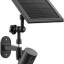 2-in-1 Wall Mount for Ring Solar Panel (2W/4W) & Stick Up Cam Battery, Ring Spotlight Cam Plus/Pro (Battery), Adjustable Angle for Optimal Outdoor Sunlight Exposure, White