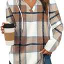 Bofell Womens Fashion Tops Hoodies for Women Pullover Oversized Sweatshirts Long SLeeve Shirts Loose Fit M