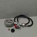 GasOne High Pressure Cast-Iron Burner Head with Brass Fitting Orifice with 0-20 Psi High Pressure Regulator & Hose Complete Kit